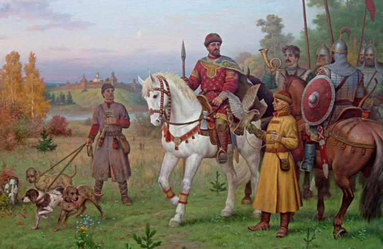 Картина "Владимир Мономах на охоте"