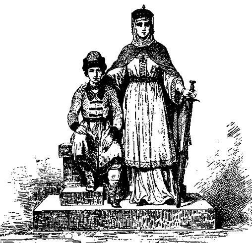 Святослав с матерью