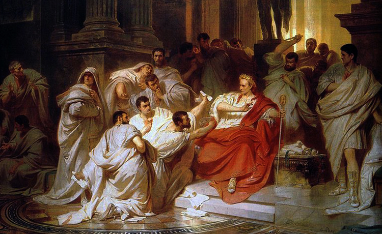 Убийство Цезаря (картина Карла Пилоти, 1865)