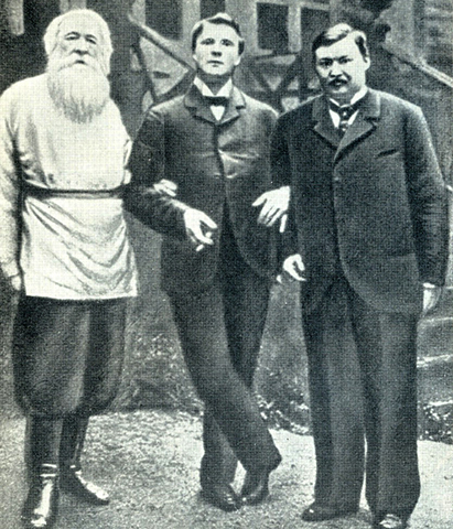 Владимир Стасов, Фёдор Шаляпин, Александр Глазунов (1900)