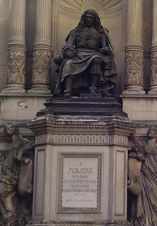 Статуя Мольера в Париже