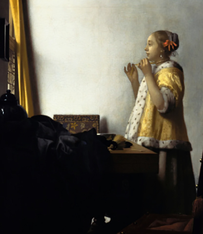 Катарина Болнес на картине "Женщина с жемчужным ожерельем"