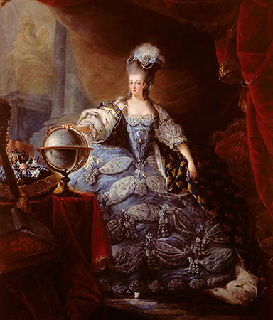 Мария-Антуанетта, королева Франции, в парадном платье (Жан-Батист-Андре Готье-Даготи, 1775 г.)