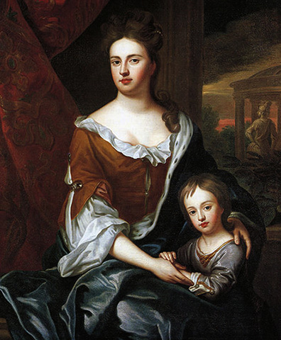 С сыном Уильямом. Худ. Годфри Кнеллер (1694)