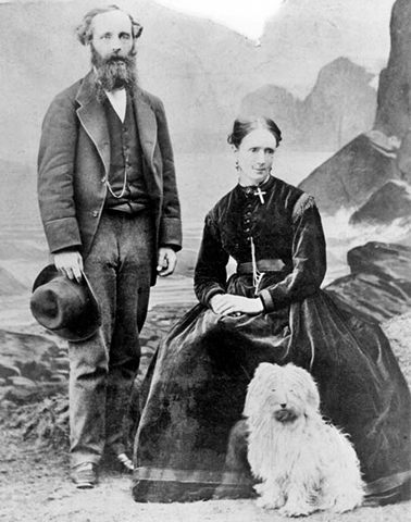 С женой Кэтрин (1869)