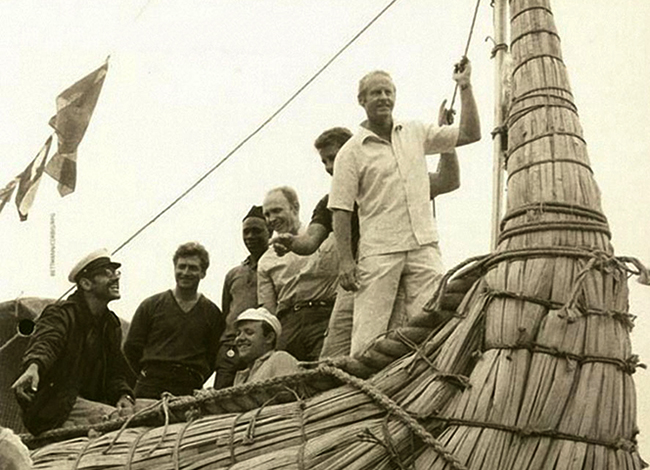 Юрий Сенкевич, Тур Хейердал и команда на борту «Ра» (1969)