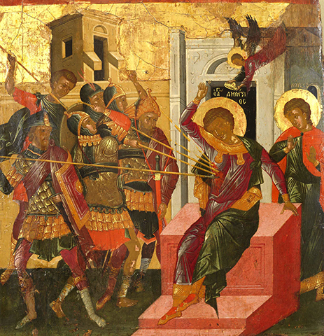 Мученичество св. Димитрия. Икона XV века