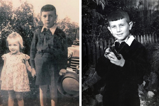 Владимир Винокур в детстве. Слева с Лаймой Вайкуле
