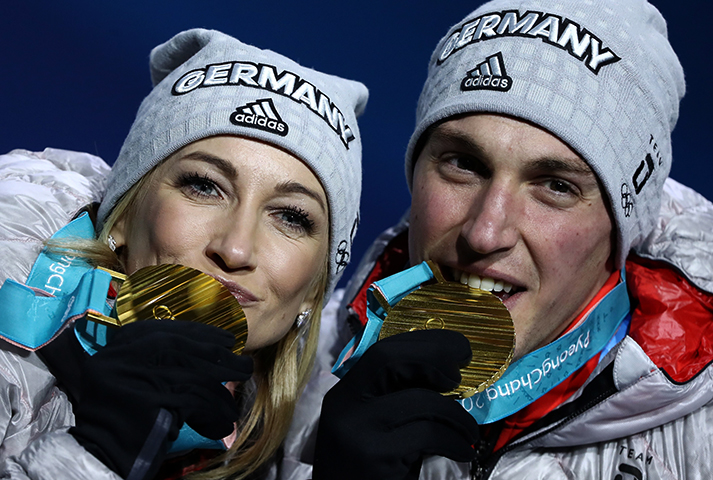 Алена Савченко и Бруно Массо на Олимпиаде 2018