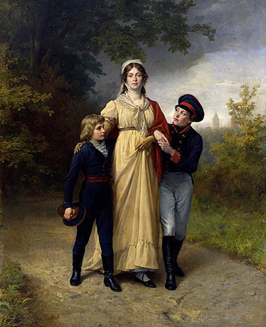Королева Пруссии Луиза со своими двумя старшими сыновьями (позже король Пруссии Фридрих Вильгельм IV и первый немецкий император Вильгельм I), около 1808 г.