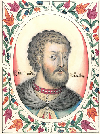 Иван II Иванович на миниатюре из Царского титулярника (1672 г.)