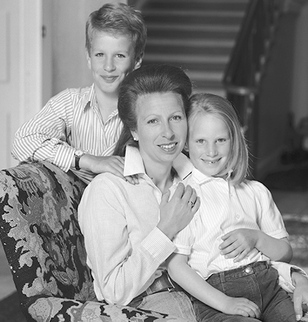 Принцесса Анна с детьми Питером и Зарой