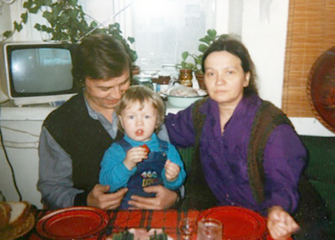 Наталья Рычагова и Алексей Инжеватов с внуком Сергеем