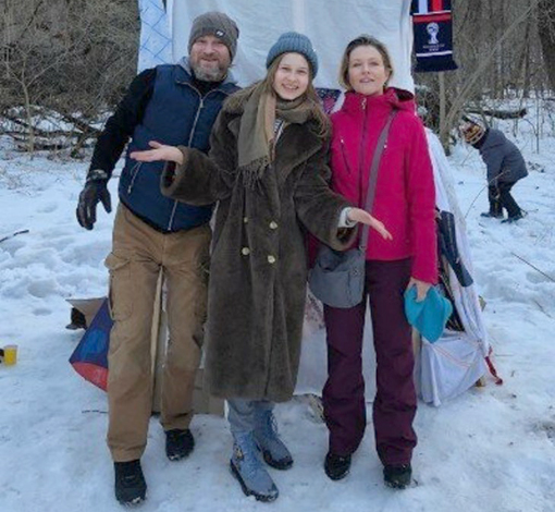 С первым мужем Кириллом и дочерью Глафирой