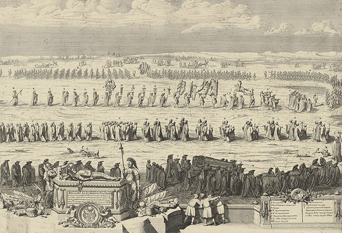 Похороны Ф.А. Головина на гравюре XVIII века