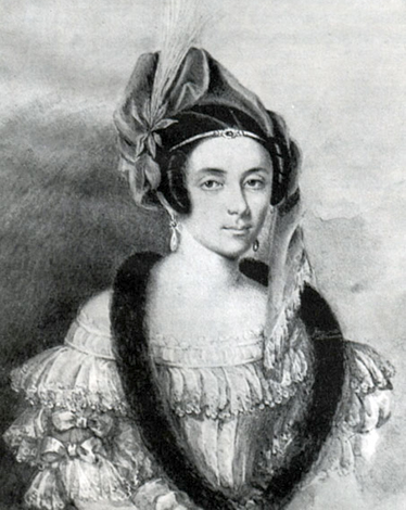 Екатерина Николаевна Ушакова на портрете Ф. Берже. 1830-е гг.