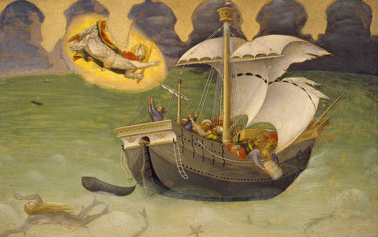 «Спасение моряков». Джентиле да Фабриано, ок. 1425 г.