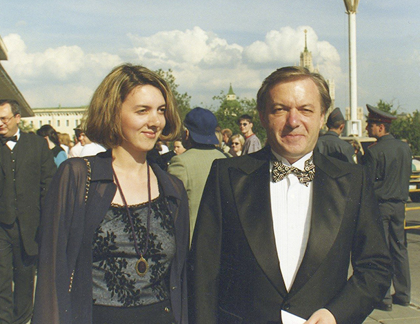 Михаил Таратута с дочерью Екатериной (ТЭФИ, 2001)