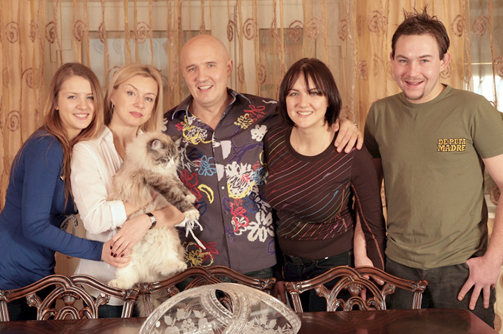Николай Лукинский с семьей