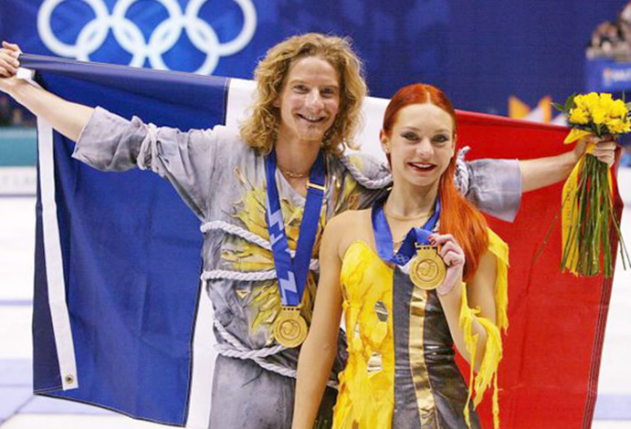 Марина Анисина и Гвендаль Пейзера на Олимпийских играх в Солт-Лейк-Сити (2002)