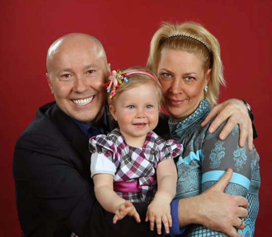 С женой Натальей и дочерью Варей