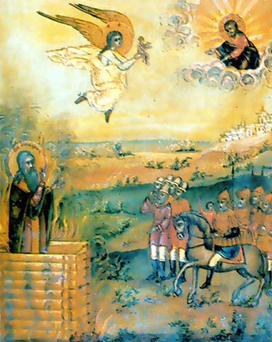 Cтарообрядческая икона c мученичеством Аввакума