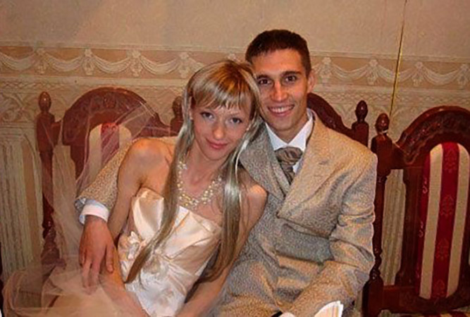 С женой Ольгой