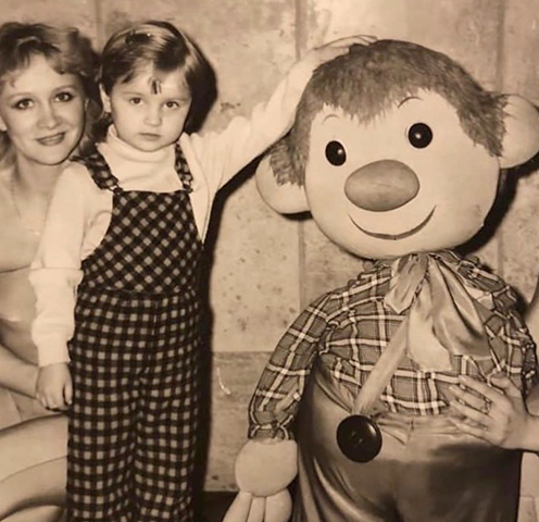 Ольга Литвинова с мамой в детстве