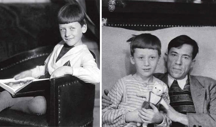 Родион Щедрин в детстве (справа с отцом)