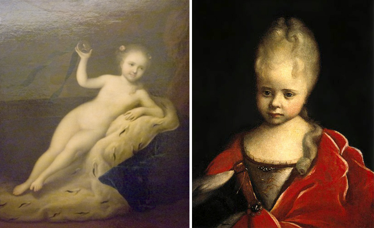 Портреты Елизаветы Петровны в детстве