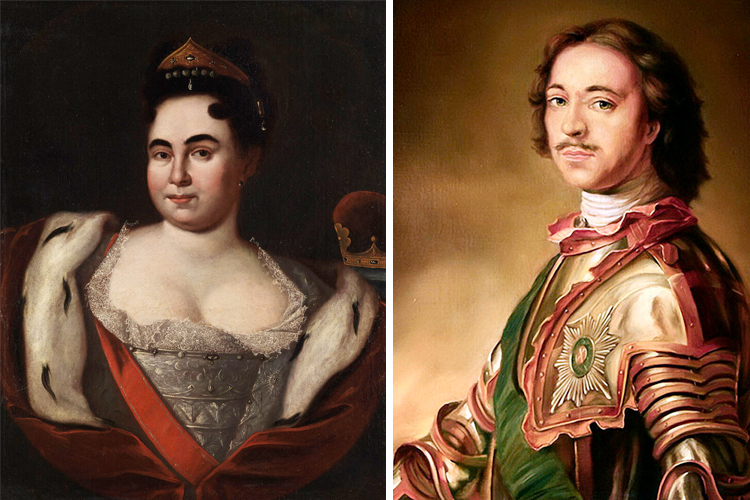 Екатерина I и Пётр I