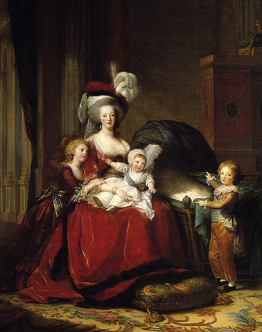 Мария Антуанетта, с тремя старшими детьми, Марией Терезой, Людовиком XVII и Людовиком Жозефом, картина Марии Луизы Элизабет Виже-Лебрен.