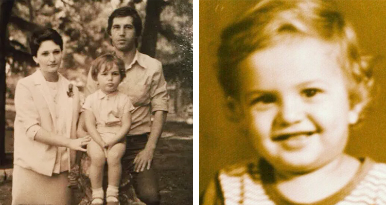 Гио Пика в детстве (слева с родителями)