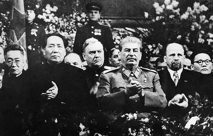 Мао на праздновании 70-летия Иосифа Сталина в Москве, декабрь 1949 г.