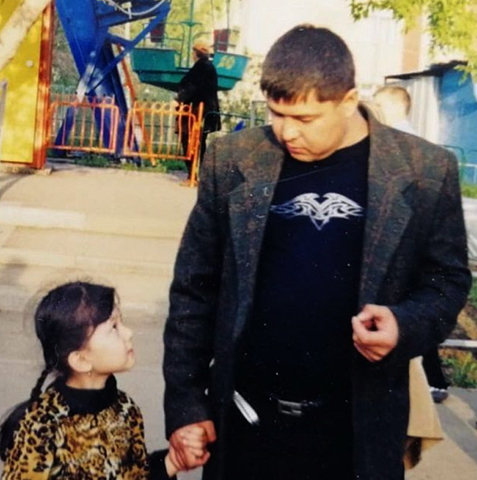 Карина Хафизова с отцом
