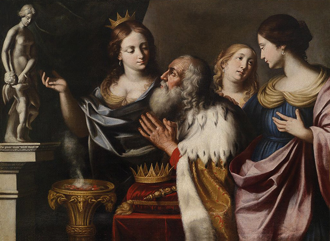 Царь Соломон и его жены, худ. Джованни Баттиста Венанци (1668 год)