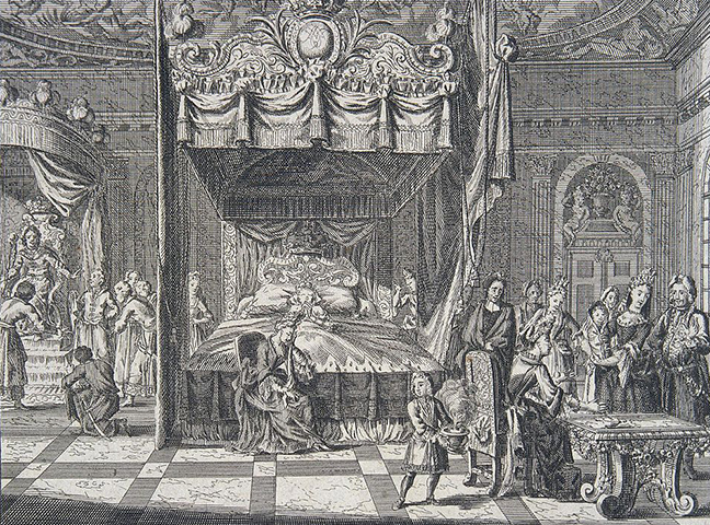 Рождение Петра II в России, худ. Петр Шенк (1715 г.)
