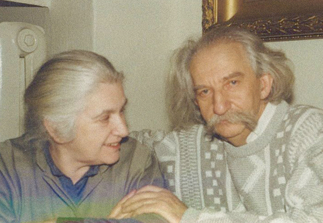 С супругой Зарой Григорьевной в старости