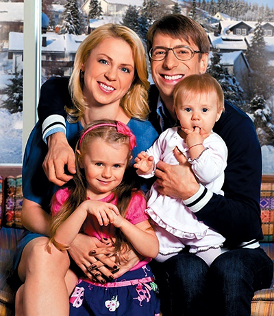 С Еленой Грушиной и дочерьми