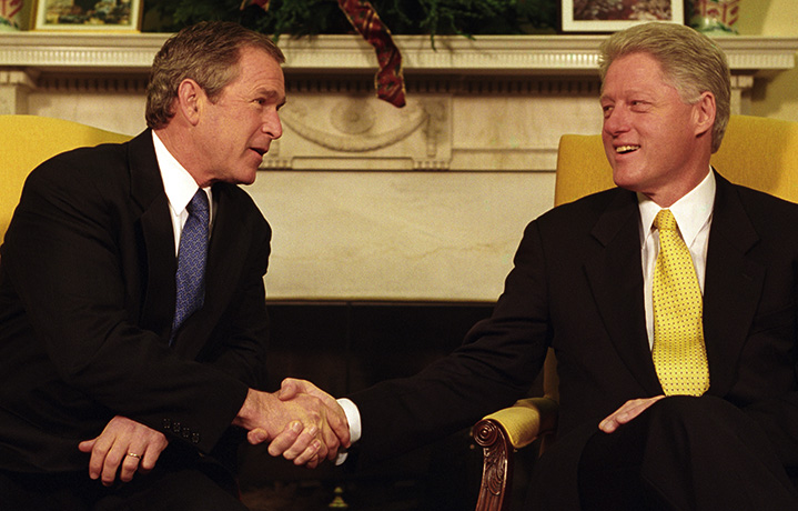 Билл Клинтон и Джордж Буш-младший
