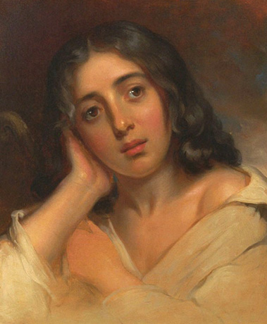Портрет Жорж Санд работы Томаса Салли, 1826 г.