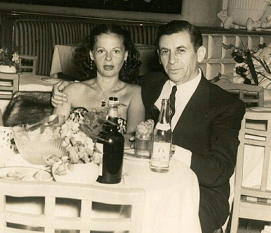 Со второй супругой Тельмой Шварц. Куба, 1950-ые