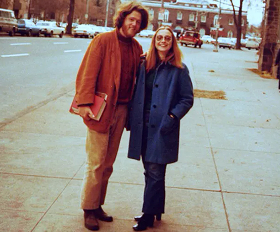 Билл и Хиллари Клинтоны в молодости