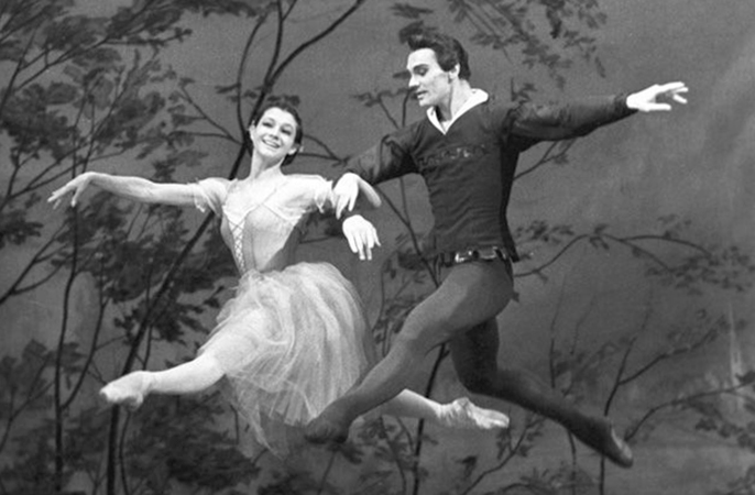 С Екатериной Максимовой в балете «Жизель»