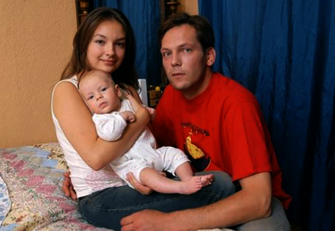 С первой женой Ольгой Павловец и сыном Прохором