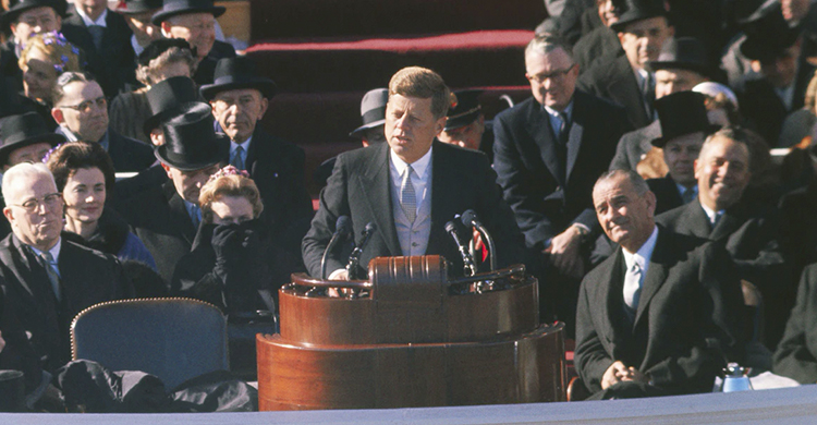 Во время инаугурационной речи, 20 января 1961