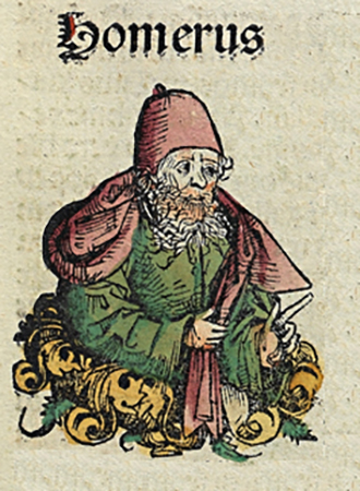 Гомер в Нюрнбергских хрониках, 1493 г.