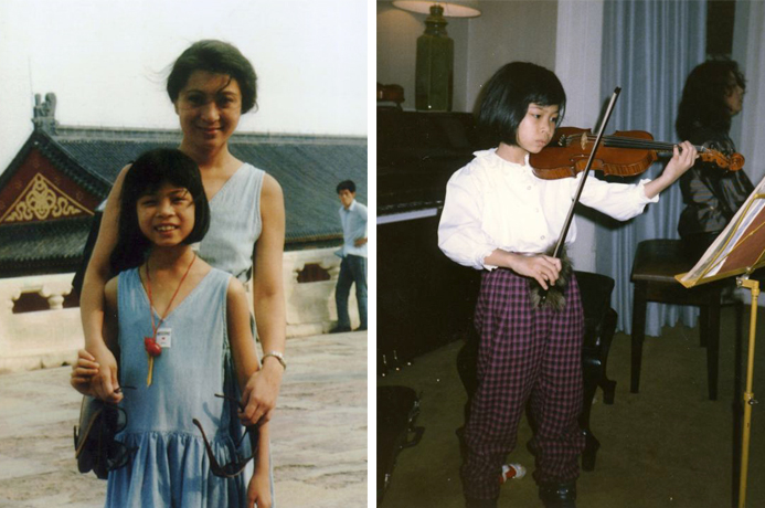 Ванесса Мэй в детстве (слева с мамой)