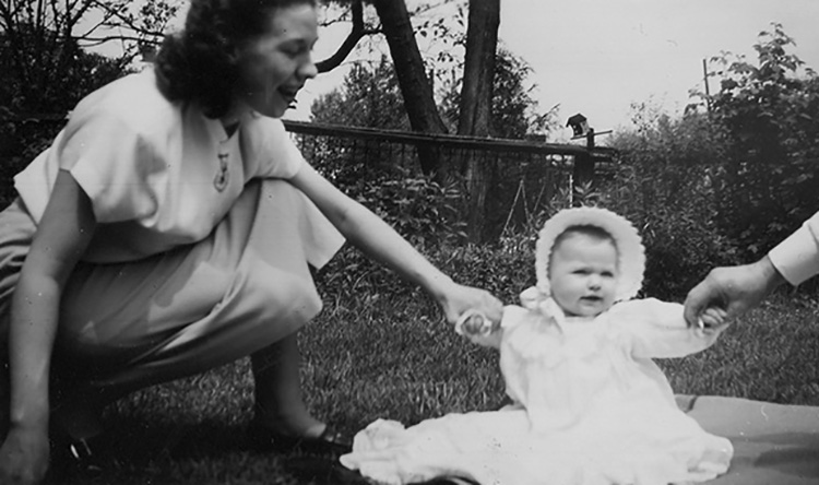 Хиллари Клинтон с мамой в 1948 году