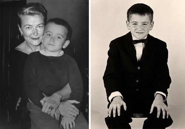 Робин Уильямс в детстве (слева с матерью)